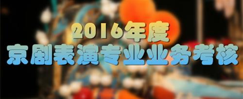 在线操屁眼国家京剧院2016年度京剧表演专业业务考...